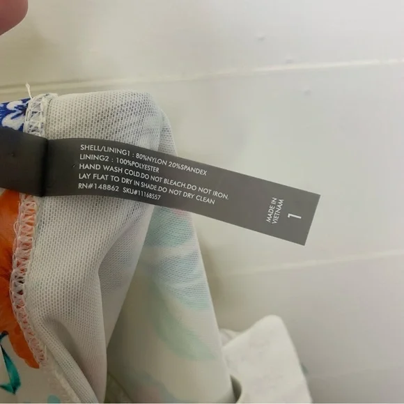 Torrid floral peplum swim top 1X - Picture 7 of 12